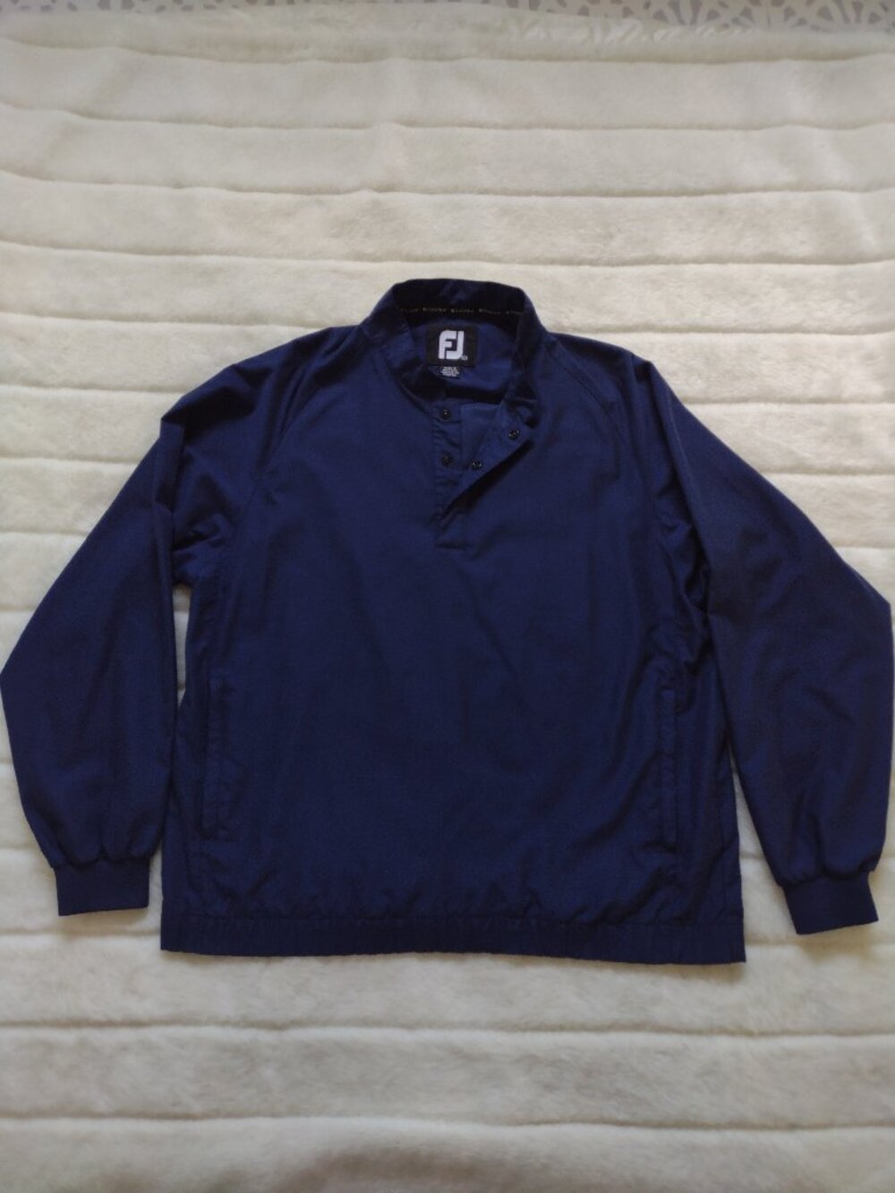 FootJoy Men's Windbreaker Pullover Jacket Blue Medium